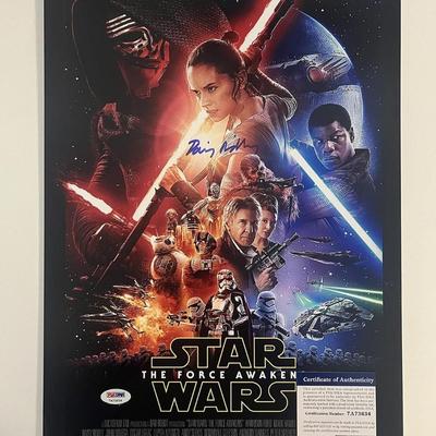 Star Wars Daisy Ridley signed mini poster - PSA