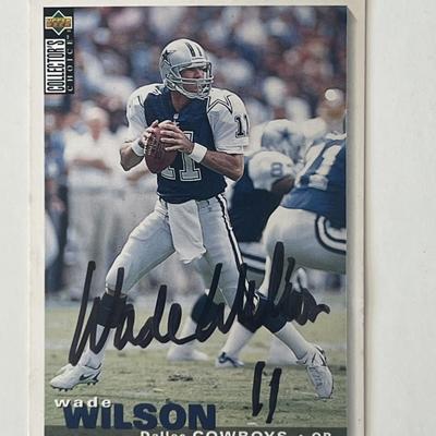 Dallas Cowboys Wade Wilson 1995 Upper Deck signed trading card 