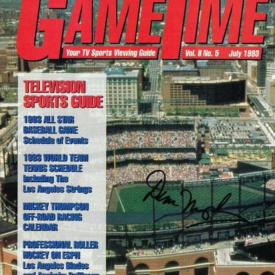 signed Game Time magazine