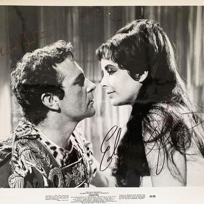 Cleopatra Richard Burton and Elizabeth Taylor signed movie photo