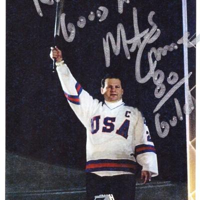 Mike Eruzione signed 1980 Olympics photo