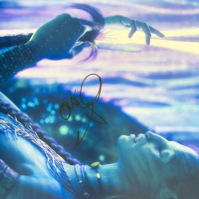 Avatar Zoe Saldana signed movie photo