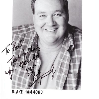 Blake Hammond signed photo