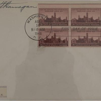 Robert Hannegan signed first day cover