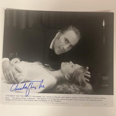 The Beast and The Beauty  Christopher Lee signed photo