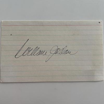 William Jordan signature cut 