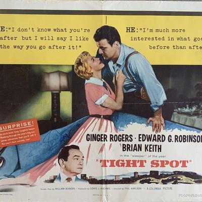 Tight spot original poster signed by Ginger Rogers