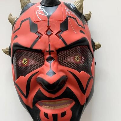 Star Wars Ray Park signed Darth Maul mask