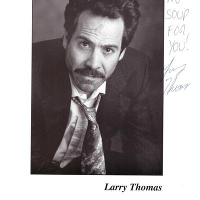 Seinfelds Larry Thomas signed soup nazi photo