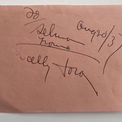 Wally Tora original signature 