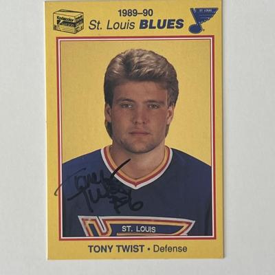 St. Louis Blues Tony Twist signed trading card 