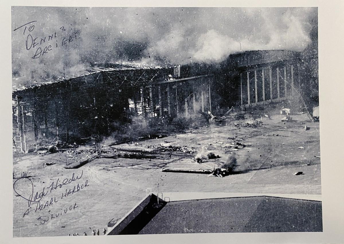 Pearl Harbor survivor Jack Holder signed photo