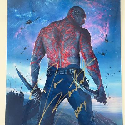 Guardians of the Galaxy Dave Bautista signed movie photo