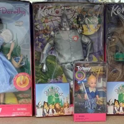 The Wizard of Oz set of 7 vintage character dolls from Mattel Toys 1999 
