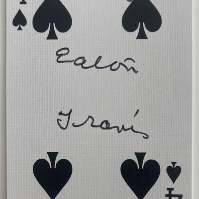 Doris Eaton Travis signed playing card
