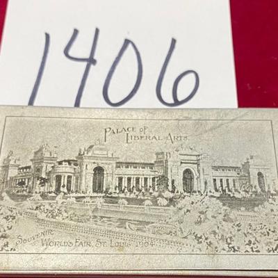 1904 Worlds Fair St Louis Souvenir Card Case