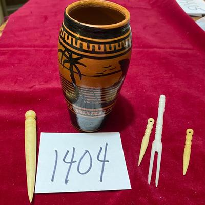 Vintage Vase and Sewing Tools