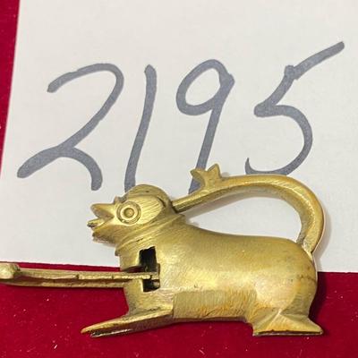 Vintage Brass Dog Padlock