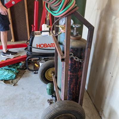 Oxy-Acetylene Cylinders W/Regulators, Hoses, Smith Torch & Cart