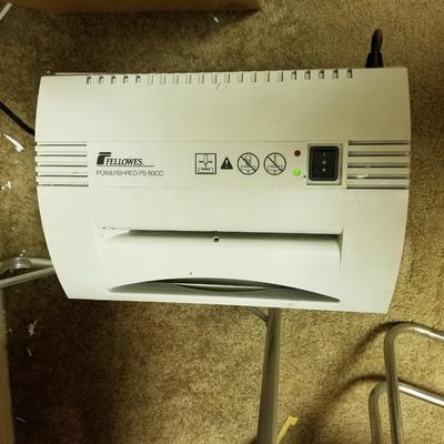 Desk, Shredder and Chair