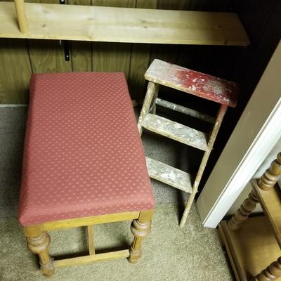 Bench and Step Ladder