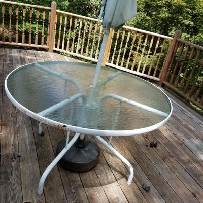 Patio Table and Umbrella