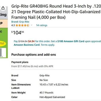 Staples & Nail Gun Fasteners
