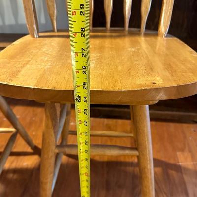 Two Rounded Back Swivel Barstools (see description).