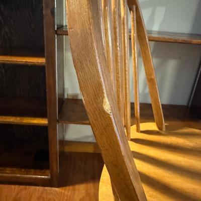Two Rounded Back Swivel Barstools (see description).