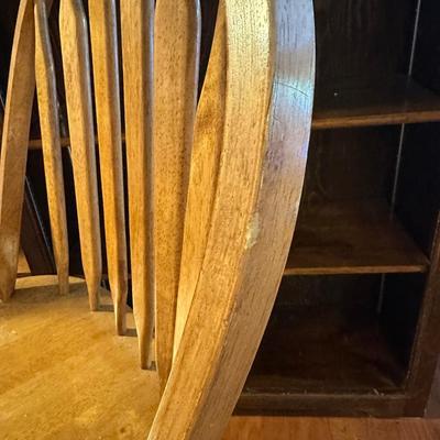 Two Rounded Back Swivel Barstools (see description).