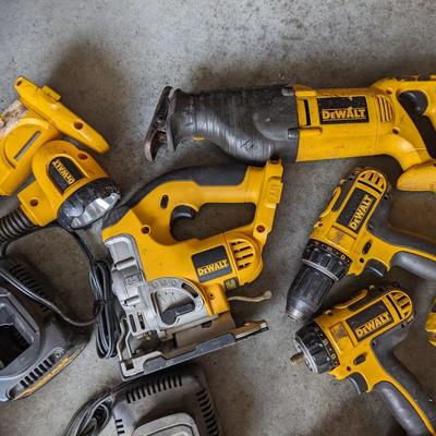 7 DeWalt Battery Powered Tools