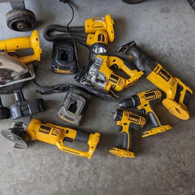 7 DeWalt Battery Powered Tools