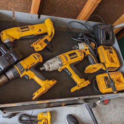 4 DeWalt Drills with Chargers