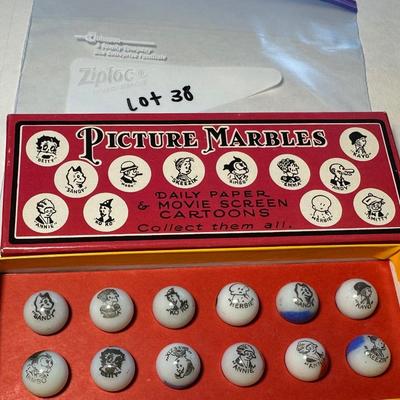 Complete set of Picture Marbles