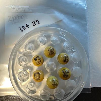 Lot of 6 picture Marbles