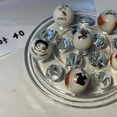 Lot of 6 character Marbles