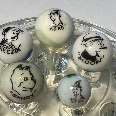 Lot of 5 Character Marbles