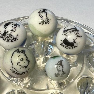 Lot of 5 Character Marbles