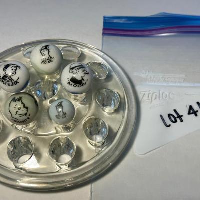 Lot of 5 Character Marbles