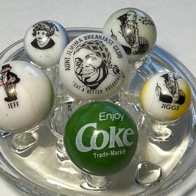 Lot of 6 Marbles