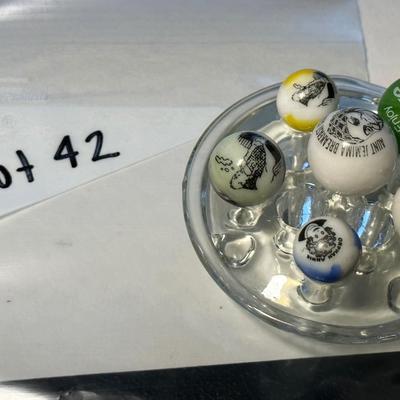 Lot of 6 Marbles