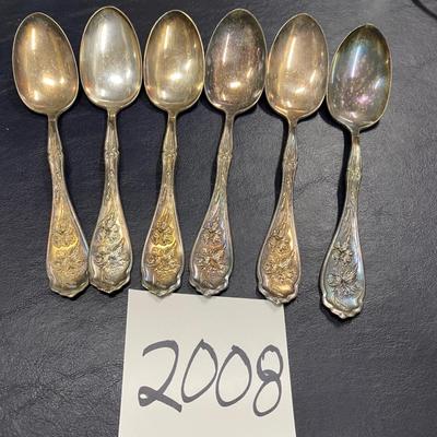 Vintage 1908 WR Keystone Carnations Spoons