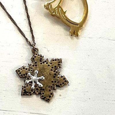 414 Large Christmas Jewelry Lot with Angel Earrings, Snowflake, Star Necklaces