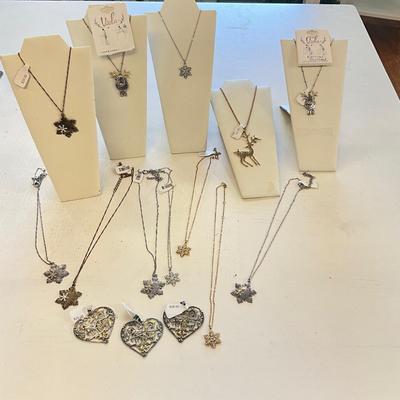 415 Lot of Christmas, Reindeer Necklaces