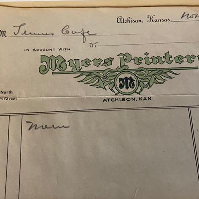 .vintage Cards and Receipts from 1911
