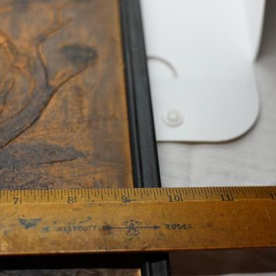 Two Vintage Oriental Raised Copper Musician Wall Art (2)