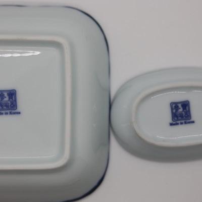 Mini Delft Porcelain Shoes, Blue & White Porcelain Dishes
