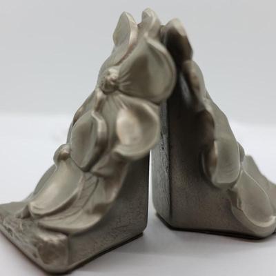 Pair of Artistic Flower Bookends