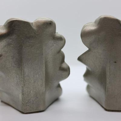 Pair of Artistic Flower Bookends