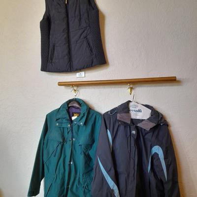 Two Jackets and a vest Jackets Helly Hansen, REI, and Liz Claiborne